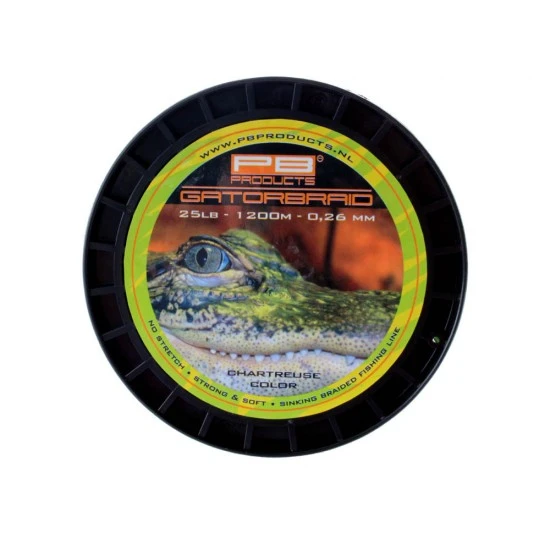 PB Products Gator Braid 0,26 Mm 25 Lb 1200 M Chartreuse 3 PB Products Gator Braid 0,26 Mm 25 Lb 1200 M Chartreuse – Image 3
