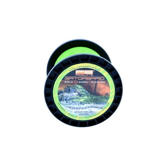 PB Products Gator Braid 0,26 Mm 25 Lb 1200 M Chartreuse 1 PB Products Gator Braid 0,26 Mm 25 Lb 1200 M Chartreuse